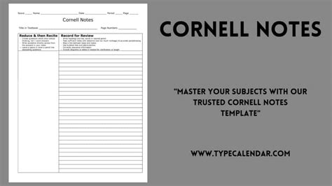 Free Printable Cornell Notes Templates [PDF, Word]