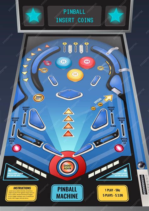 Premium Vector | Pinball slot machine illustration