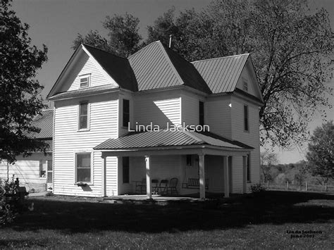 "Farm House Black and White" by Linda Jackson | Redbubble