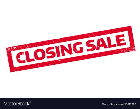 Closing sale rubber stamp Royalty Free Vector Image