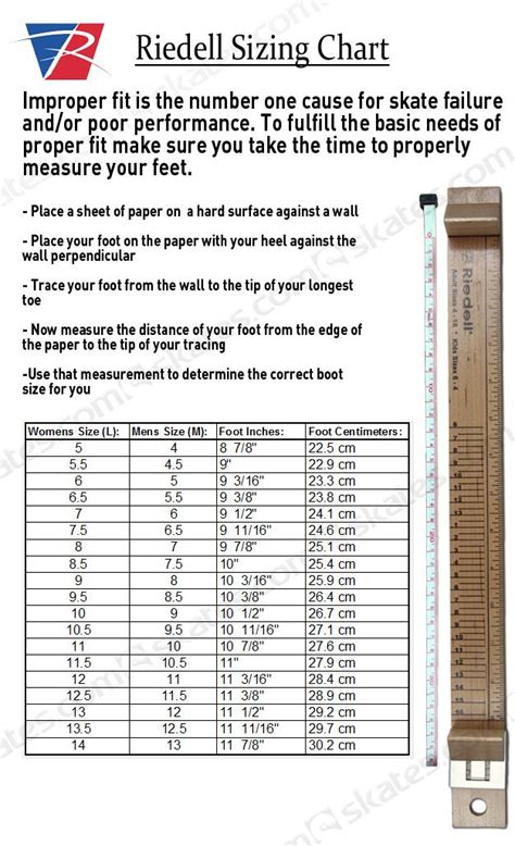 Riedell Boot Sizing Chart | Derby skates, Roller derby, Roller derby skates