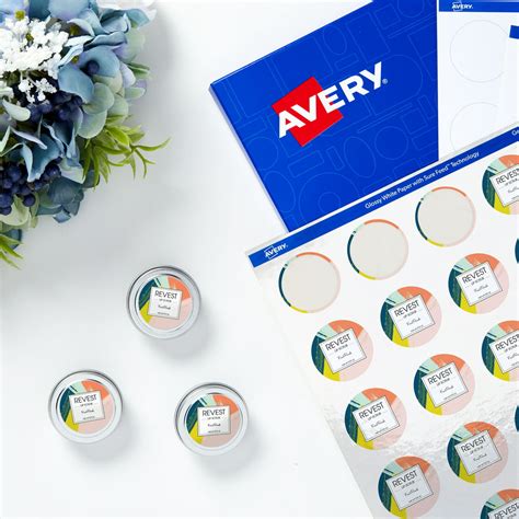 Avery Round Labels with Sure Feed, 1.5" Diameter, 500 Glossy White Labels (36492) - Walmart.com ...