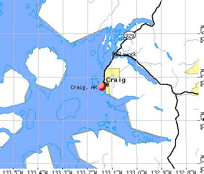 Craig Alaska Map | World Map Gray