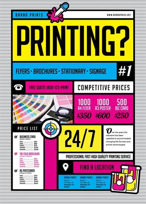 Free Print Shop Flyer Template - Download for Photoshop
