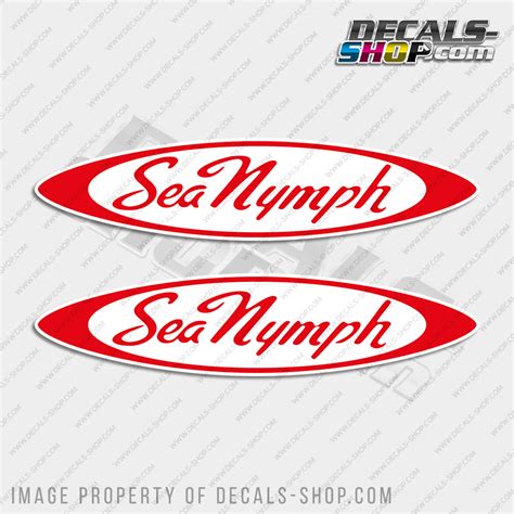 Sea Nymph Boat Logo Oval Decal Set of 2