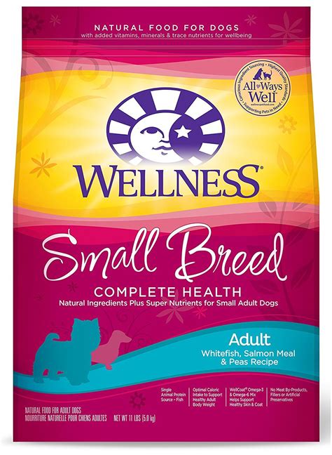 Wellness Complete Health Natural Dry Small Breed Dog Food, Salmon & Peas, 11-Pound Bag | Best ...