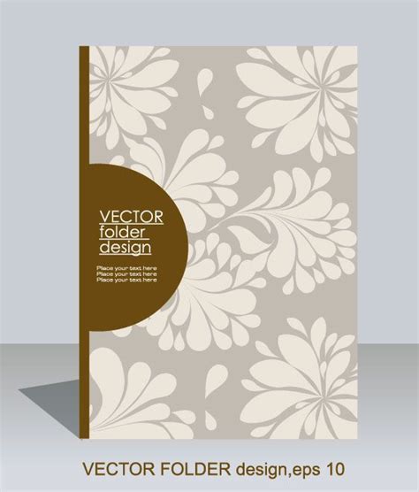 folder design vector Floral background 02 | Folder design, Vector free, Folder cover design