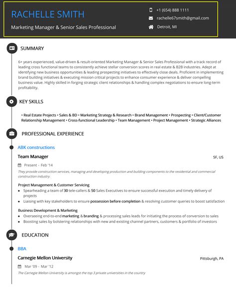 Resume Header - 2021 Guide to Contact Information in Resume [Examples]