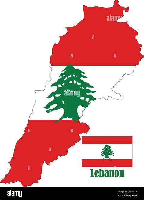 Lebanon Map and Flag Stock Vector Image & Art - Alamy