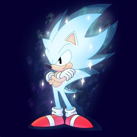 fronkus on Twitter: "HYPER SONIC!!! #SonicTheHedgehog #sonicfanart… " | Sonic art, Sonic, Sonic ...