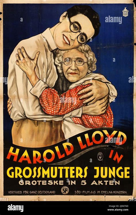 Grandma's Boy (Grossmutters Junge) feat Harold Lloyd (Sud-Film A.G., 1924). Vintage German Movie ...