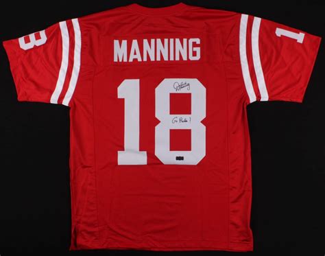 Archie Manning Signed Ole Miss Rebels Jersey Inscribed "Go Rebs ...