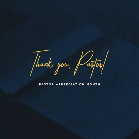 Thank you, pastor! Pastor Appreciation Month. - Sunday Social