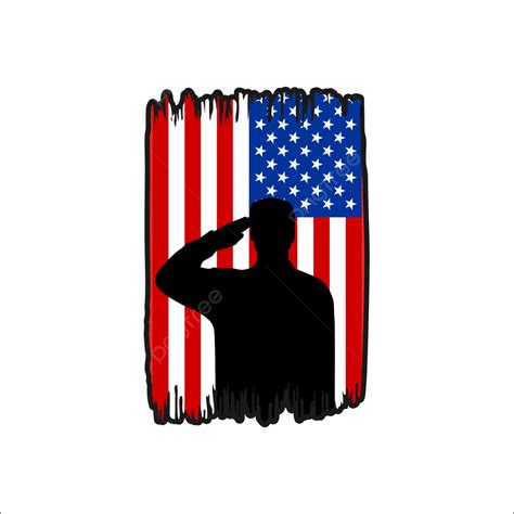 Soldier Silhouette And Usa Flag, Veterans Day, Soldiers, Usa Flag PNG ...