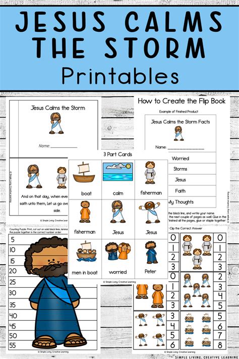 Jesus Calms the Storm Printables - Simple Living. Creative Learning