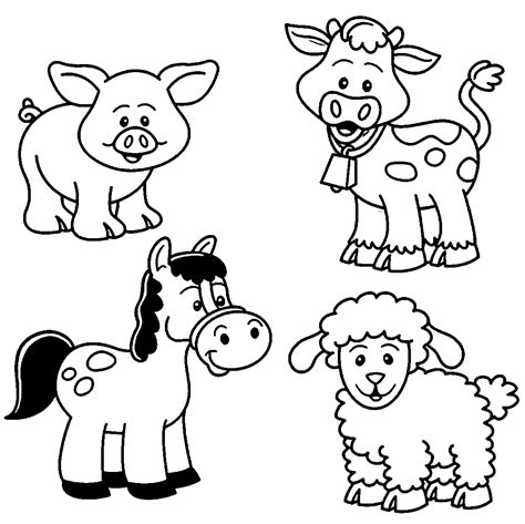 Neat Colouring Pictures Of Farm Animals Free Preschool Weather Printables