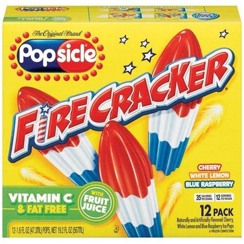 Firecracker Popsicle | Popsicle: Firecracker Cherry White Lemon & Blue Raspberry 1.6 Oz Ice ...