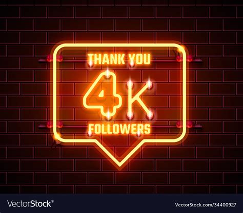 Thank you followers peoples 4k online social Vector Image