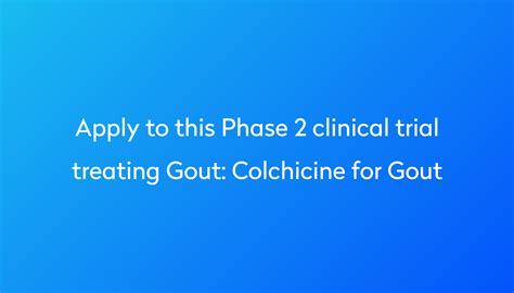 Colchicine for Gout Clinical Trial | Power