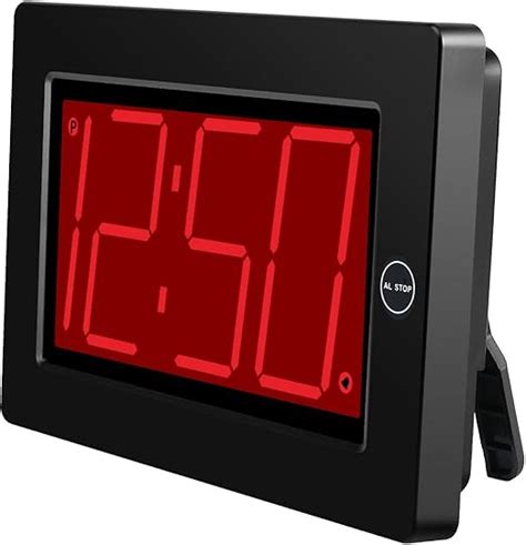 Timegyro LED Digital Wall Clock with 3'' Large Display Battery Powered Alarm Clock for Bedroom ...