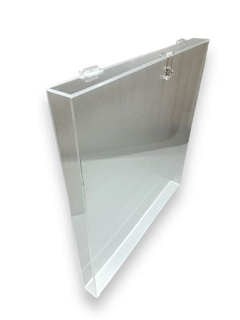 Clear Acrylic Box with Hasp Lock Hinged Lid - Custom Size – Pleximart