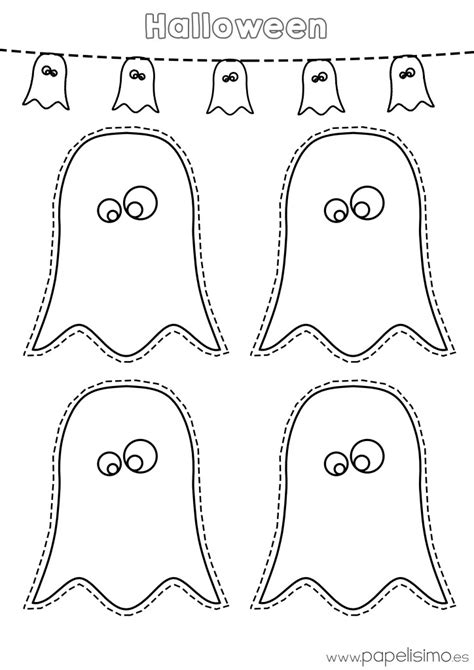 Dibujos de fantasmas Halloween para imprimir - PAPELISIMO