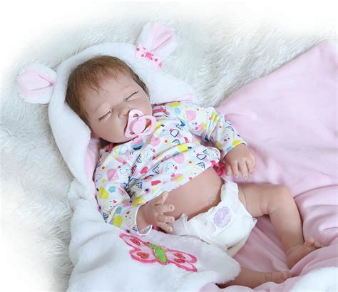 55cm Reborn Babies Realistic Silicone Reborn Dolls Sleeping Doll ...