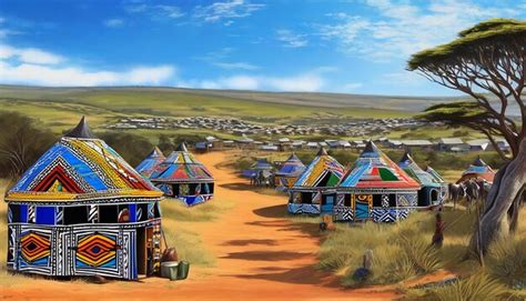 Premium AI Image | Ndebele Village South Africa