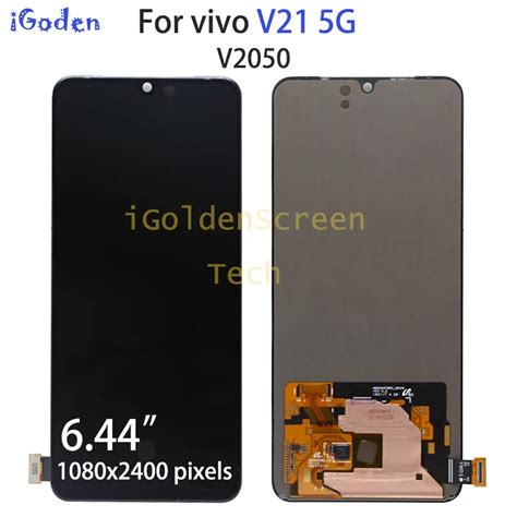 6.44'' Original For Vivo V21 5g Lcd V2050 Display Accessories With ...