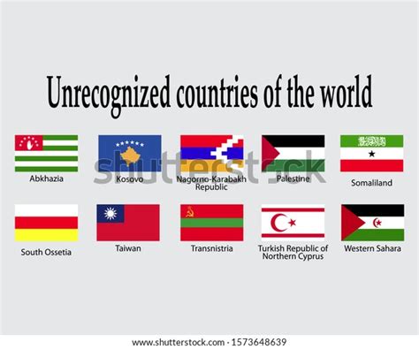 Unrecognized Countries World Flags: vector de stock (libre de regalías) 1573648639 | Shutterstock