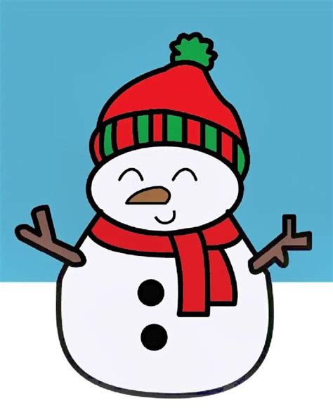 25 Easy Snowman Drawing Ideas - How to Draw a Snowman (2023)