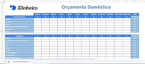 Planilha De Controle Financeiro Pessoal