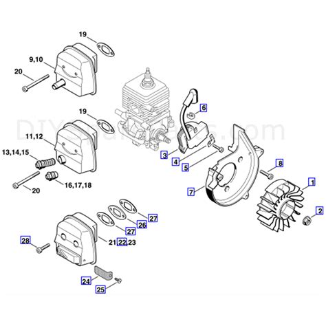 Stihl BG 55 C Blower (BG55C) Parts Diagram, Ignition System-Muffler