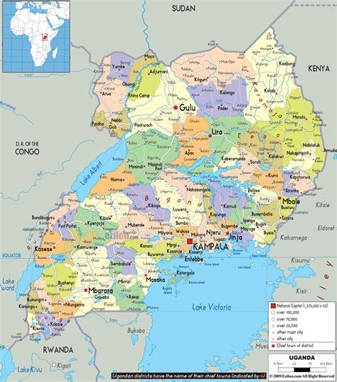 Uganda | Mapas Geográficos de Uganda - Enciclopédia Global™