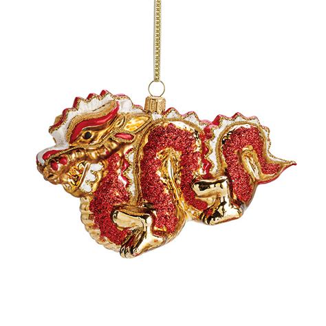 Chinese Dragon Glass Christmas Ornament | Gump's