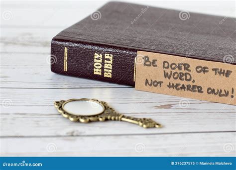 Be Doer of the Word, Not Hearer only, Handwritten Verse with Holy Bible ...