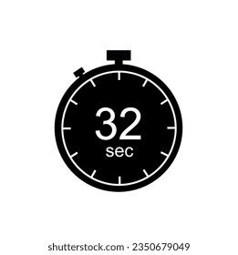 32 Seconds Timer 32 Sec Stopwatch Stock Vector (Royalty Free) 2350679049 | Shutterstock