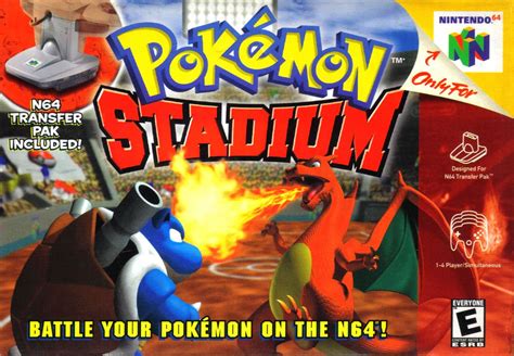 Pokémon Stadium (1999) Nintendo 64 box cover art - MobyGames