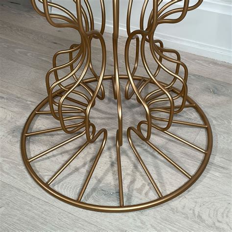 AMAZING GOLD & GLASS SIDE TABLE