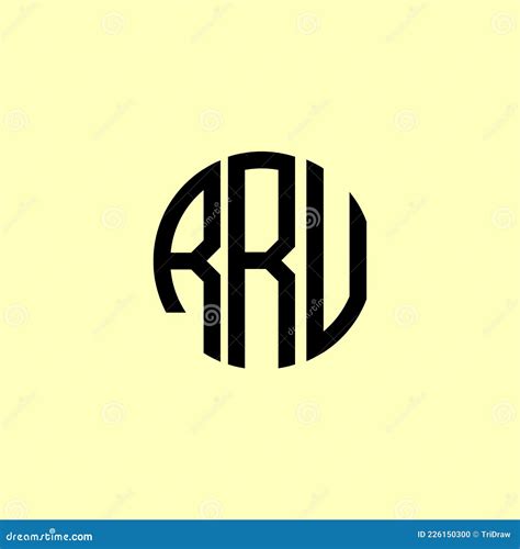 Creative Rounded Initial Letters RRU Logo Stock Vector - Illustration of minimalist, design ...