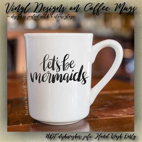 Let's be mermaids | Cute Coffee Mug | Coffee Cup | Funny Coffee Mugs | Inspirational Quotes on ...