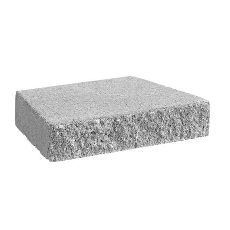 2 in. x 12 in. x 7.5 in. Wall Cap Gray Concrete Retaining Wall Block ...