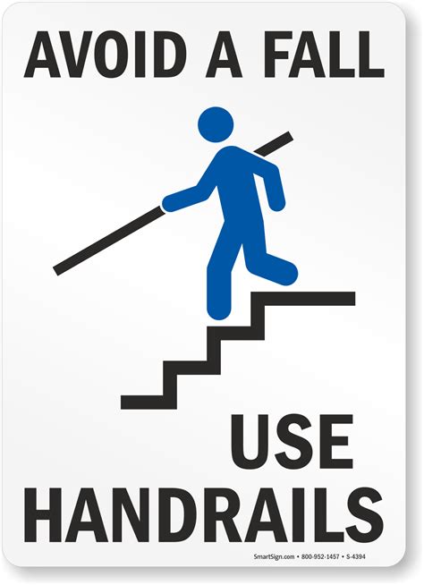 Handrail Signs | Use Handrail Signs - MySafetySign.com