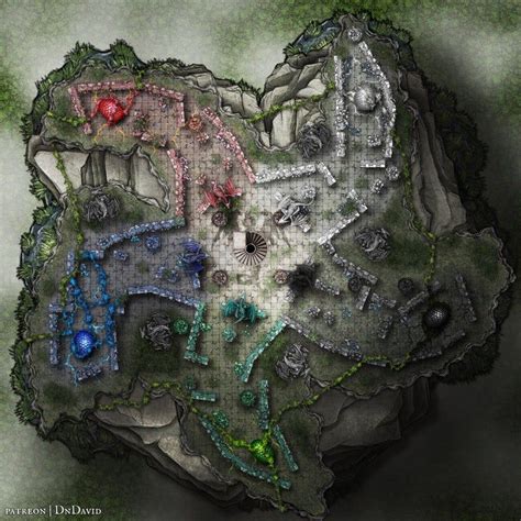 Ruined Temple of Tiamat [40x40] : battlemaps Fantasy Town, Fantasy Map ...