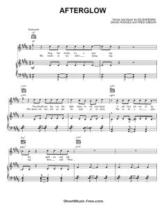 Afterglow Sheet Music Ed Sheeran - ♪ SHEETMUSIC-FREE.COM