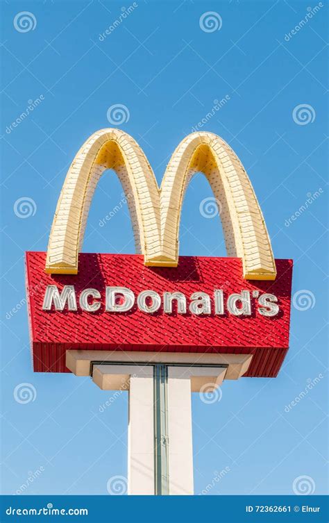 Las Vegas - SEPTEMBER 10, 2010: McDonald Logo on September 10 in Editorial Photo - Image of ...