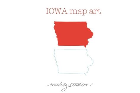 VECTOR & PNG Iowa map digital clip art state country