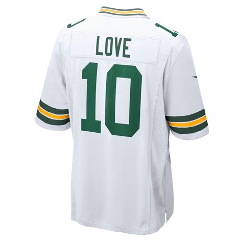 Men's Green Bay Packers Jordan Love Nike White Game Jersey