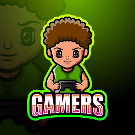 Gamer boy mascot esport logo design 5573886 Vector Art at Vecteezy