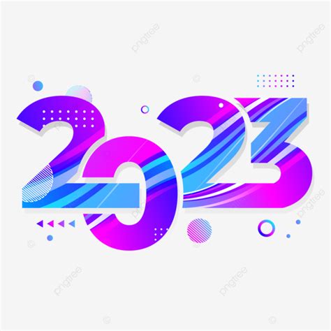 2023 New Year Word Art Colorful Font, 2023, New Year, Fonts 2023 PNG ...